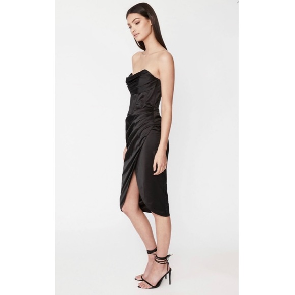 Bardot JAMILA CORSET DRESS IN BLACK SIZE MEDIUM - Picture 5 of 9